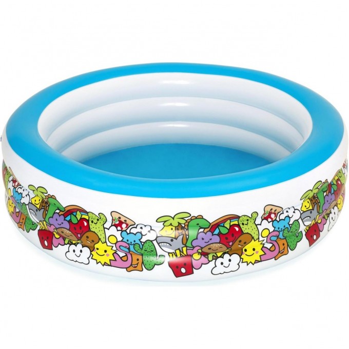 Детский надувной бассейн BESTWAY Подводный мир 196х53см 700л, от 6 лет 51122 BW