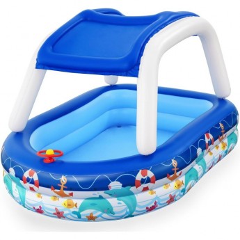 Детский надувной бассейн BESTWAY "МОРСКОЙ КАПИТАН" 213х155х132см с навесом