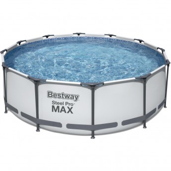 Каркасный бассейн BESTWAY STEEL PRO MAX 366х100см, 9150л + фильтр-насос 2006 л/ч, лестница