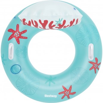 Надувной круг 107x113 см BESTWAY КОРАЛЛОВАЯ РАДОСТЬ 43730 до 100 кг Надувной круг 107x113 см BESTWAY КОРАЛЛОВАЯ РАДОСТЬ 43730 до 100 кг
