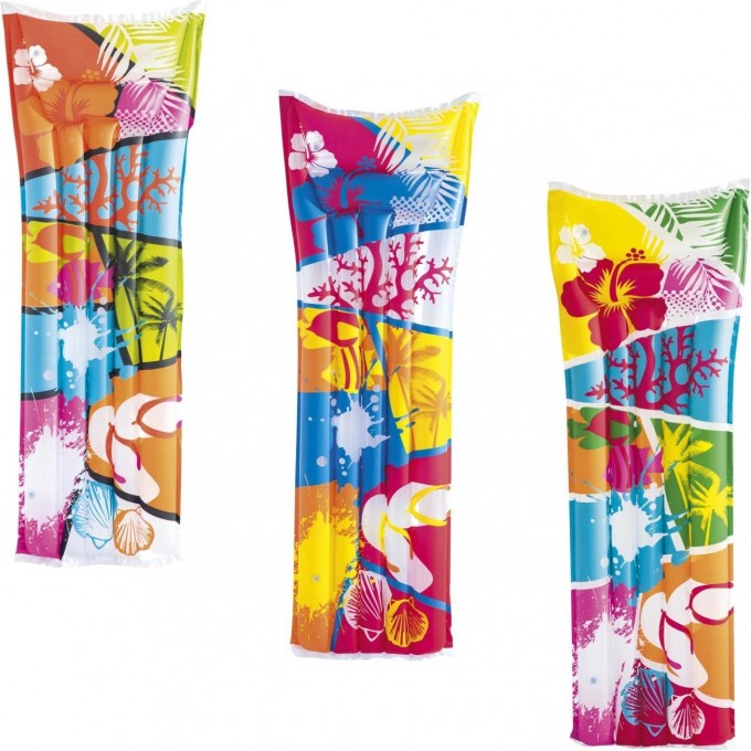 Надувной матрас для плавания BESTWAY МОДНЫЙ 183х69см до 90кг, 3 вида 44033 BW