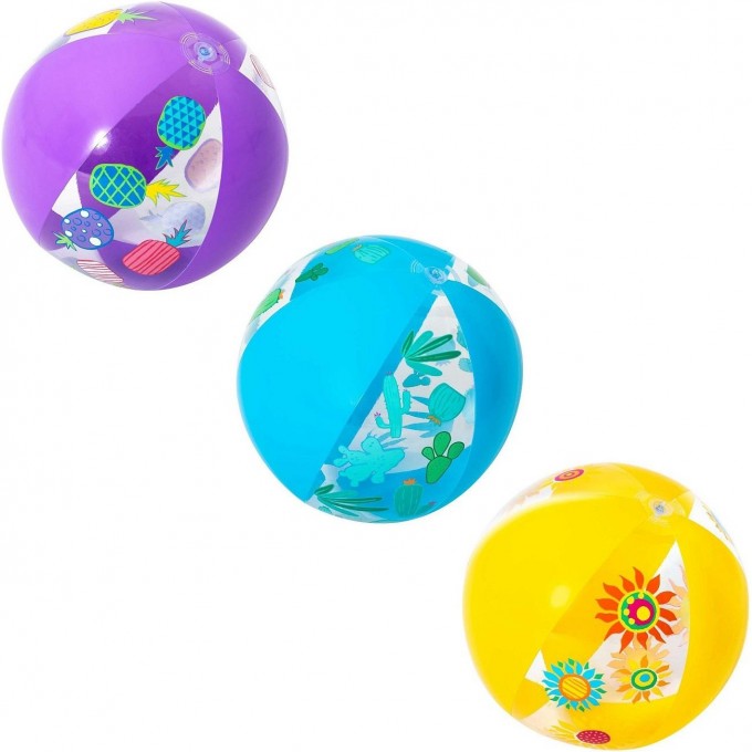 Пляжный мяч BESTWAY 51см, от 2 лет, 3 вида 31036 BW