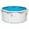 Стальной бассейн BESTWAY HYDRIUM 300х120см, 7630л + песочный ф/насос 3028 л/ч, лестница, тент, подстилка 56566 BW